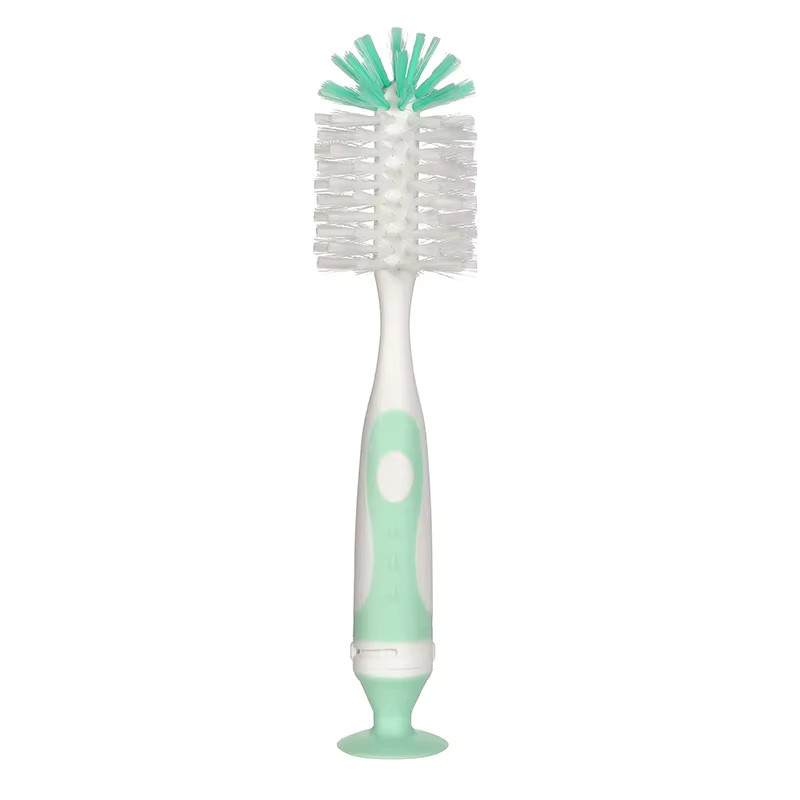 2-in-1 Reinigungsbürste für Babyflaschen aus Nylon mit Saugnapf und Ständer in Blau - Bild 3