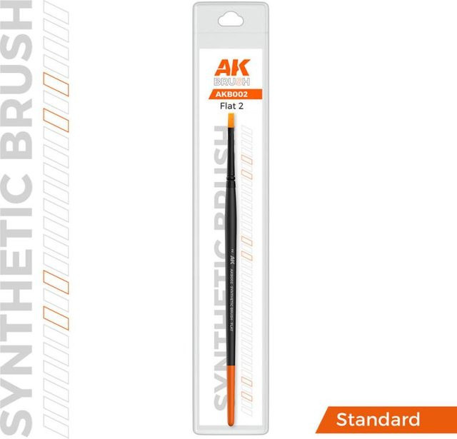 AK Interactive Synthetic Brush - Flat 2, Schwarz - Bild 1