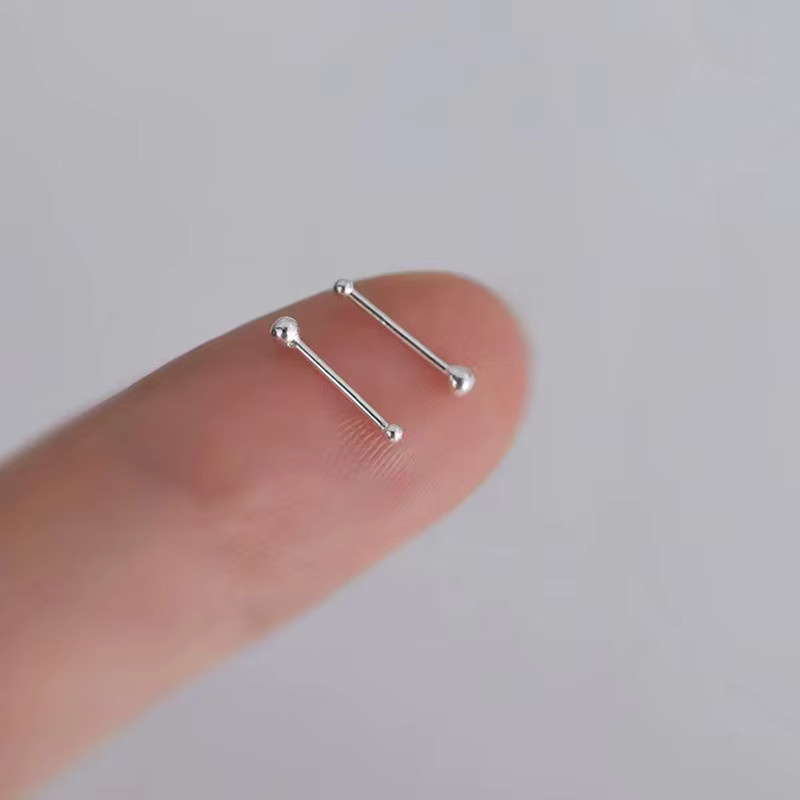 HONGTU Ohrstecker, 925 Silber, Kugel, Damen - Bild 3