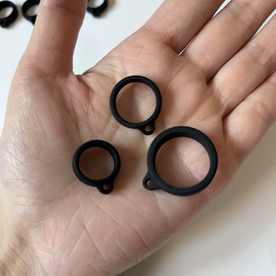 10 Stück Anti-Verlust Silikonkautschukringe als Stifthalter in Schwarz - Bild 2