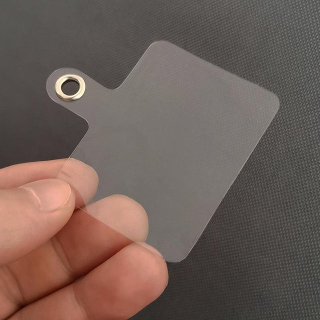 5 Stück Handy Lanyard Patch Anti-Verlust Clip für Telefonhüllen, Transparent/Grau - Bild 1