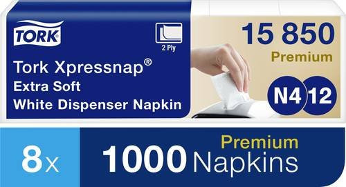 Tork Xpressnap Extra Soft Papierservietten Weiß 8 Stück - Bild 1