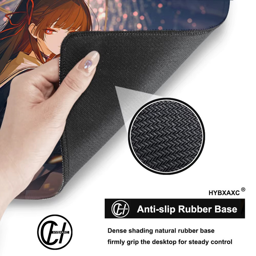 HYBXAXC Wuthering Waves Chisa Mousepad Kawaii Anime-Mädchen Gaming Mauspad in Multicolour mit rutschfester Gummibasis und HD-Druck - Bild 6