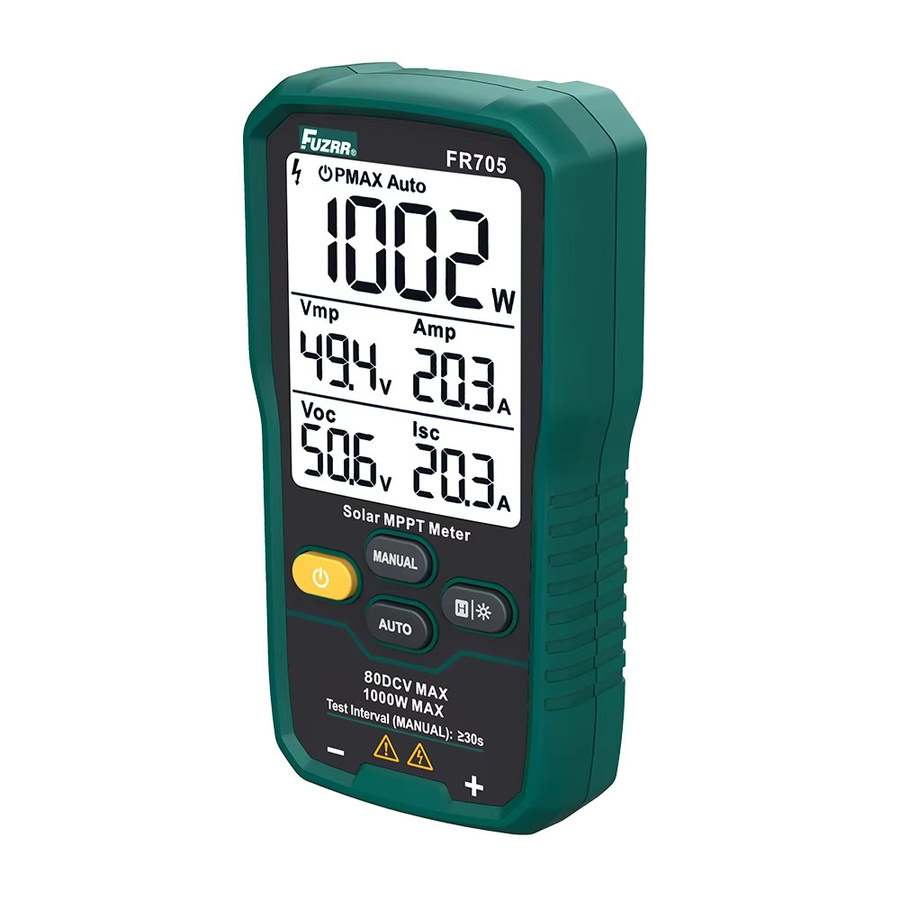 FUZRR FR705E Solar MPPT Power Meter Leistungstester für Photovoltaik-Module bis max. 2000W zur Messung von Leerlaufspannung und Kurzschlussstrom - Bild 4