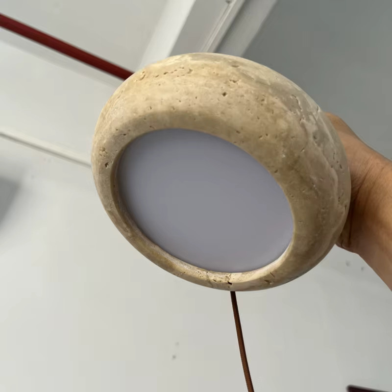 Moderner Travertin-Anhänger von JIANKIXING in Gelb und Beige für Esszimmer, Wohnzimmer oder Arbeitszimmer - Bild 3