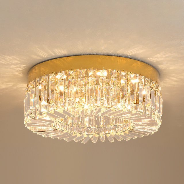VETRULUS Kristall Deckenleuchte in Gold, moderne LED Kronleuchter für dein Wohnzimmer - Bild 1
