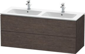 Duravit L-Cube Waschtischunterschrank Wandmontage, Farbe Braun, Matt, B/H/T: 129 x 55 x 48,1 cm - Bild 1