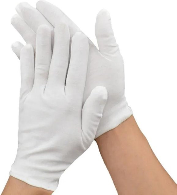 12 Paar DC-HOME-4 Baumwollhandschuhe in Weiß für Haushalt und Pflege - Bild 1