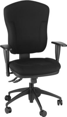 Topstar Bürostuhl WELLNESS 300 in Schwarz mit Synchronmechanik, Armlehnen und extra hoher Rückenlehne - Bild 1