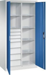 C+P Werkzeugschrank Acurado mit Schubladen und Türen, Grau-Blau, B/T/H: 195,0 x 93,0 x 50,0 cm - Bild 1