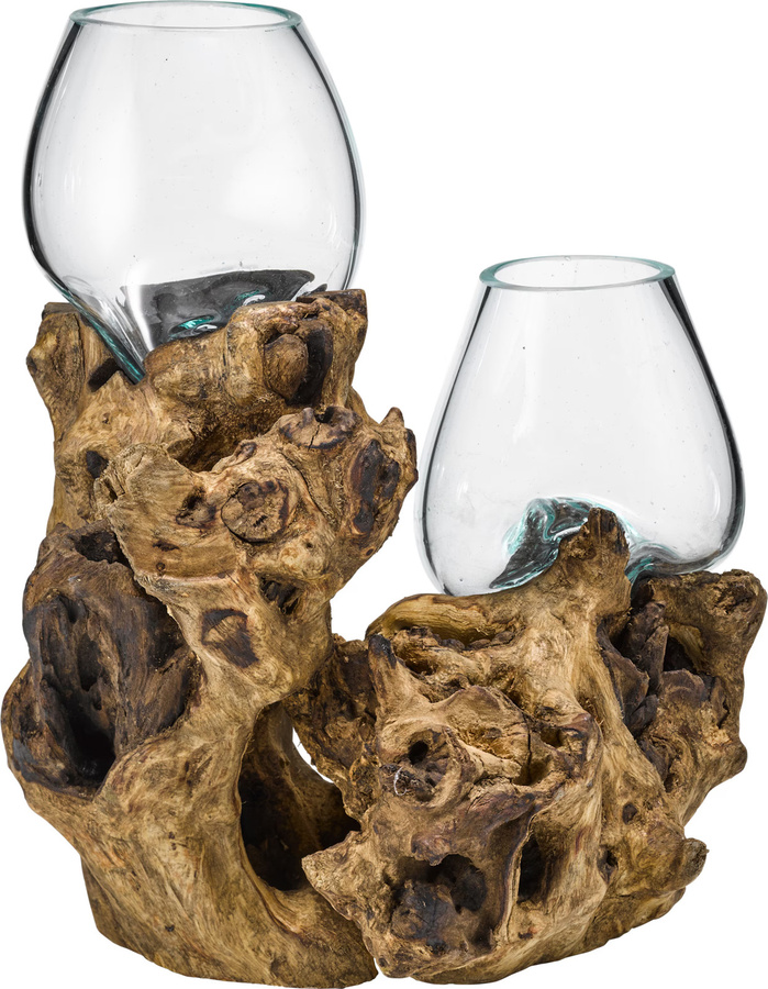 Heine Home Deko-Objekt aus Albasia-Wurzeln und Glas in Natur - Bild 2
