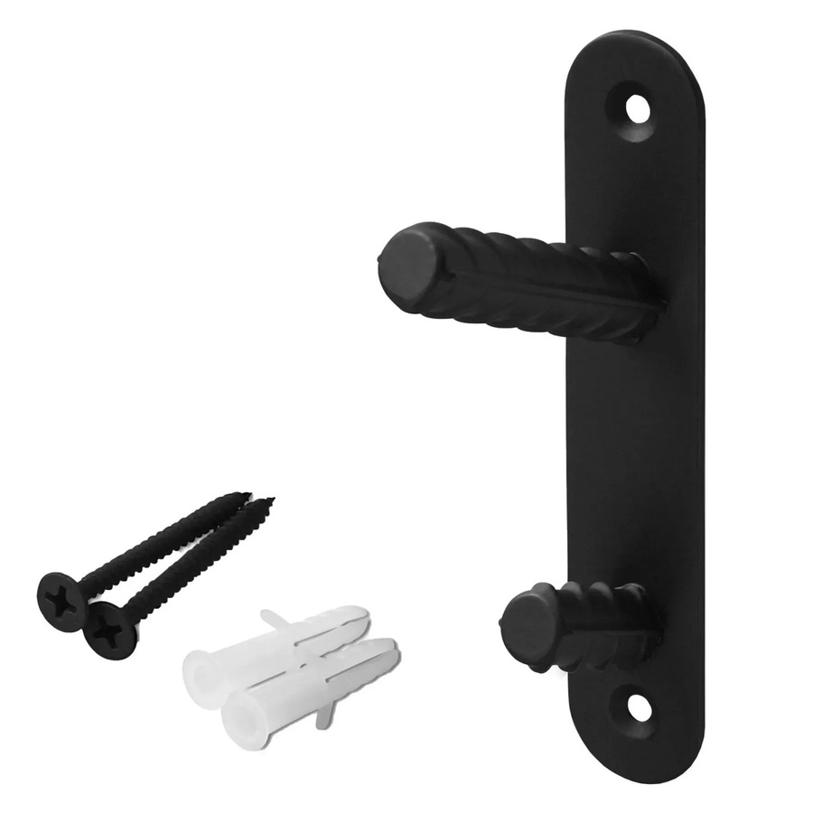SOTECH Garderobenhaken B50 2 Fach in Schwarz Matt mit Industrial Design, B/H/T: 120 x 60 x 25 mm, Lochabstand 96 mm - Bild 2