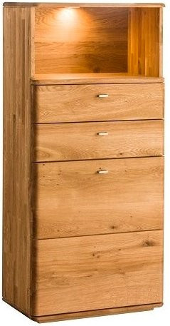 Multischrank Vancouver aus massiver Eiche, geölt und gebürstet, Farbe Braun - Bild 1