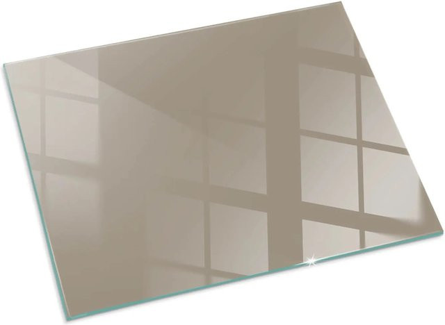 Tulup Glasplatte für Kamin in Braun, Rechteck, B: 80 cm, T: 60 cm - Bild 1