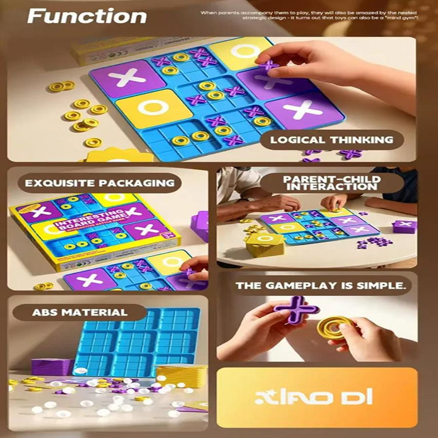 Linyi toy Tic-Tac-Toe Lernspiel graue 1-teiliges Set - Bild 3