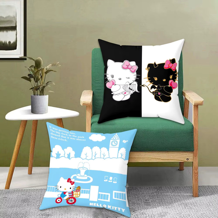 Hello Kitty Kissenbezug Multicolor, dekorativer Couchkissenbezug für Schlafzimmer und Wohnzimmer, B/B: 40 x 40 cm - Bild 2