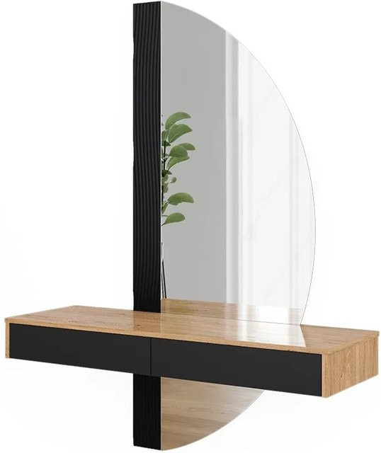 Vicco Schminktisch Melisa Eiche Schwarz mit 2 Schubladen Breite: 120 cm - Bild 2