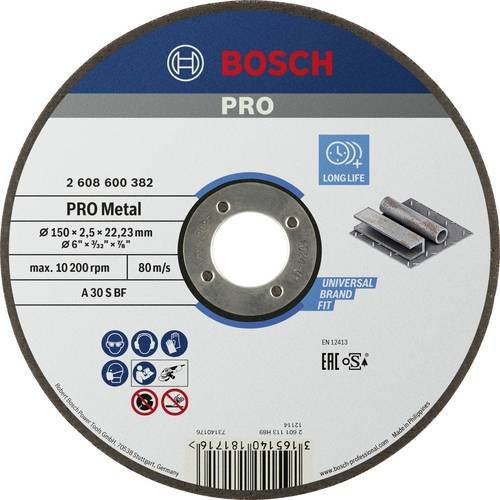 Bosch Expert for Metal A 30 S BF Trennscheibe gerade für Metall, Durchmesser: 150 mm, Farbe: Multicolour - Bild 1