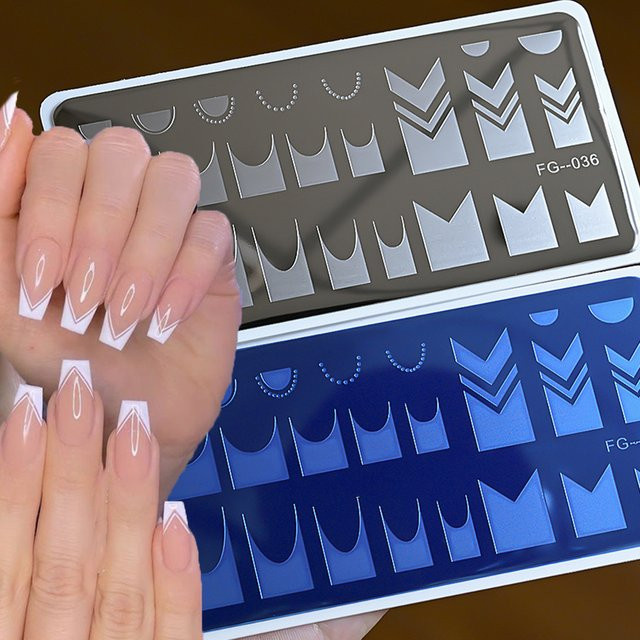 MAFANAILS Nagelstempelplatten Edelstahl, Unisex - Bild 1