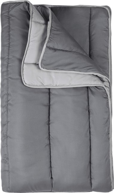 LIVARNO Bettdecke aus recyceltem Polyester in Grau, B/H: 135 x 200 cm - Bild 1