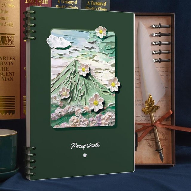 NATAWA Notizbuch A5 mit Hardcover und linierten Seiten in Grün - Bild 1