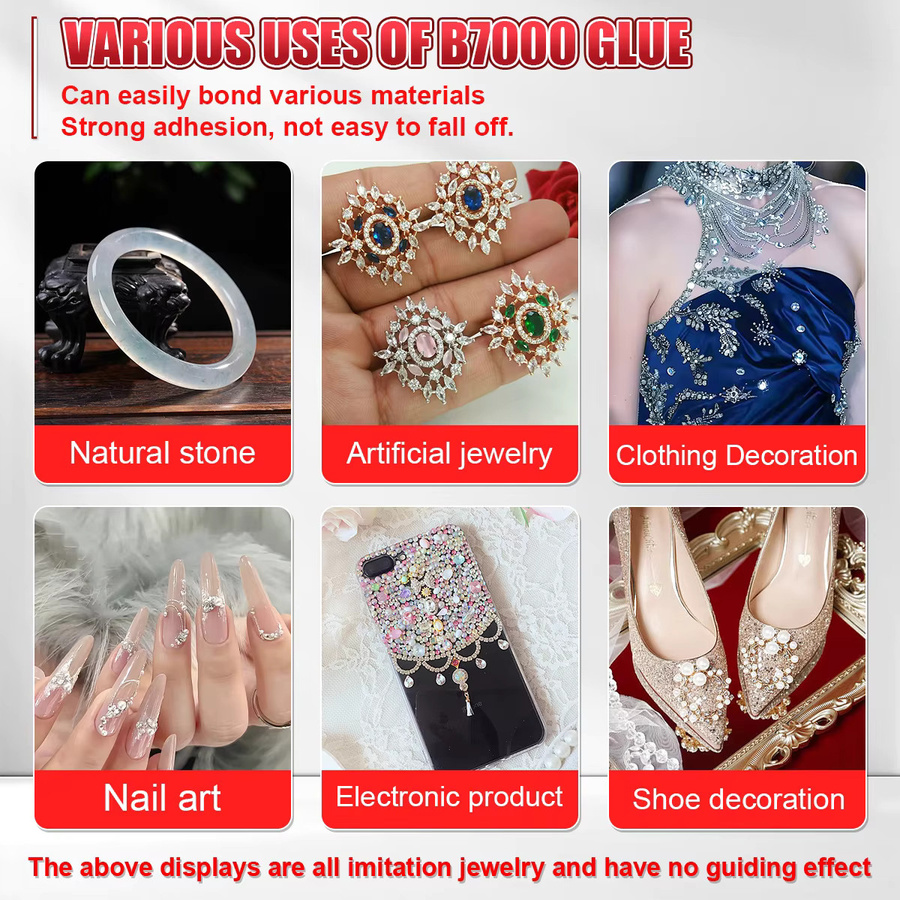 B-7000 Superkleber transparent 15 ml mit Präzisionsapplikator für DIY Handwerk Schmuck und Stoff - Bild 6