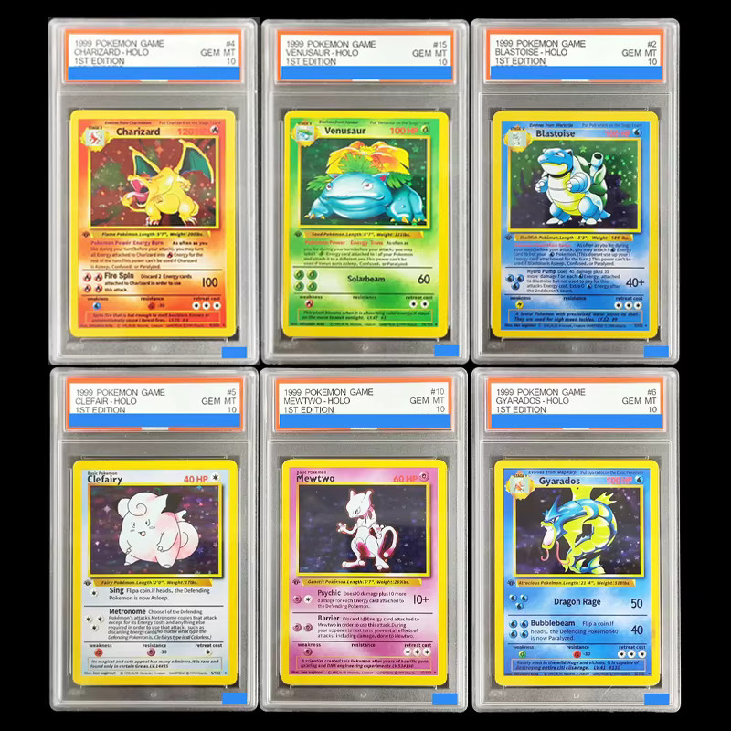 FUNISM Pokémon Sammelkarte, Charizard Mewtwo Venusaur Gyarados Blastoise Holo Grade Gem Mint 10 - Bild 3
