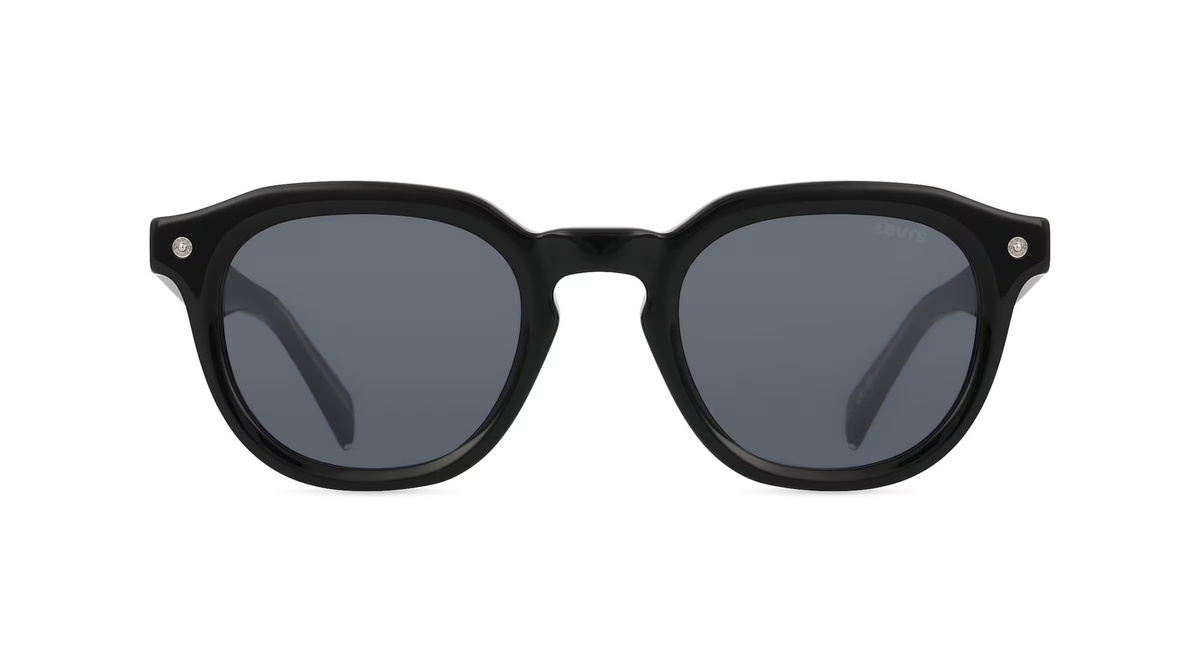 Levi's LV 5052/S Sonnenbrille, Vollrand, Panto, Acetat, Unisex, schwarz, grau - Bild 1