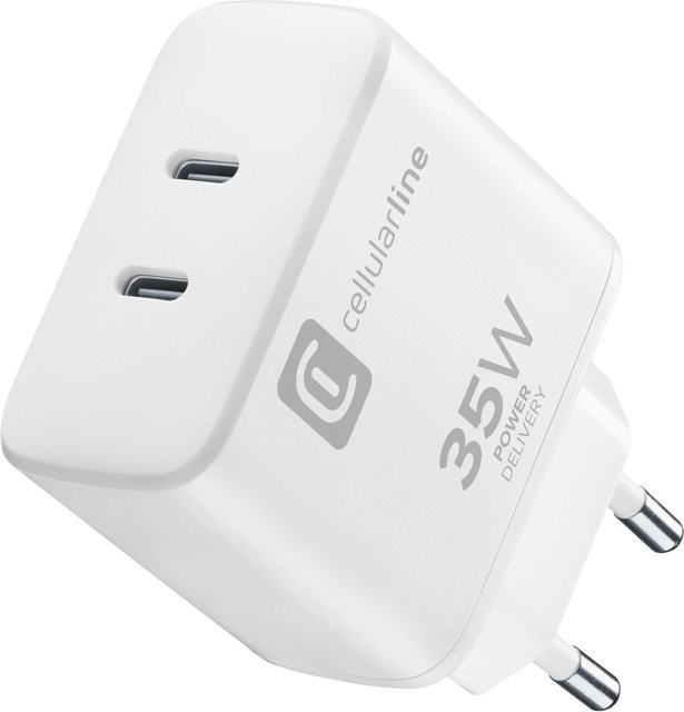 CellularLine Dual Port Travel Charger 35W Weiß - Bild 1