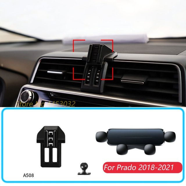 Auto Telefon Halter für Toyota Prado 2018-2021 Schwerkraft-Halterung mit GPS-Unterstützung in Schwarz - Bild 1