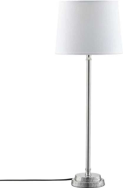 PR Home Kent Tischlampe Chrom mit weißem Textilschirm E27 B/T/H: 58 x 20 x 20 cm - Bild 1