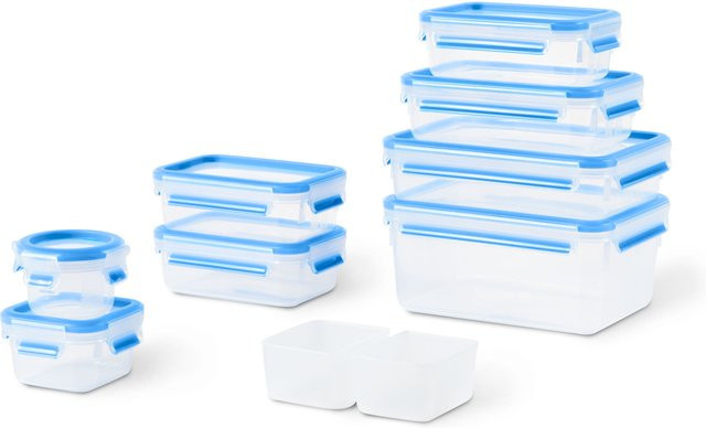 Emsa Frischhaltedosen-Set aus Kunststoff, weiß und transparent, BPA-frei, auslaufsicher und stapelbar - Bild 1