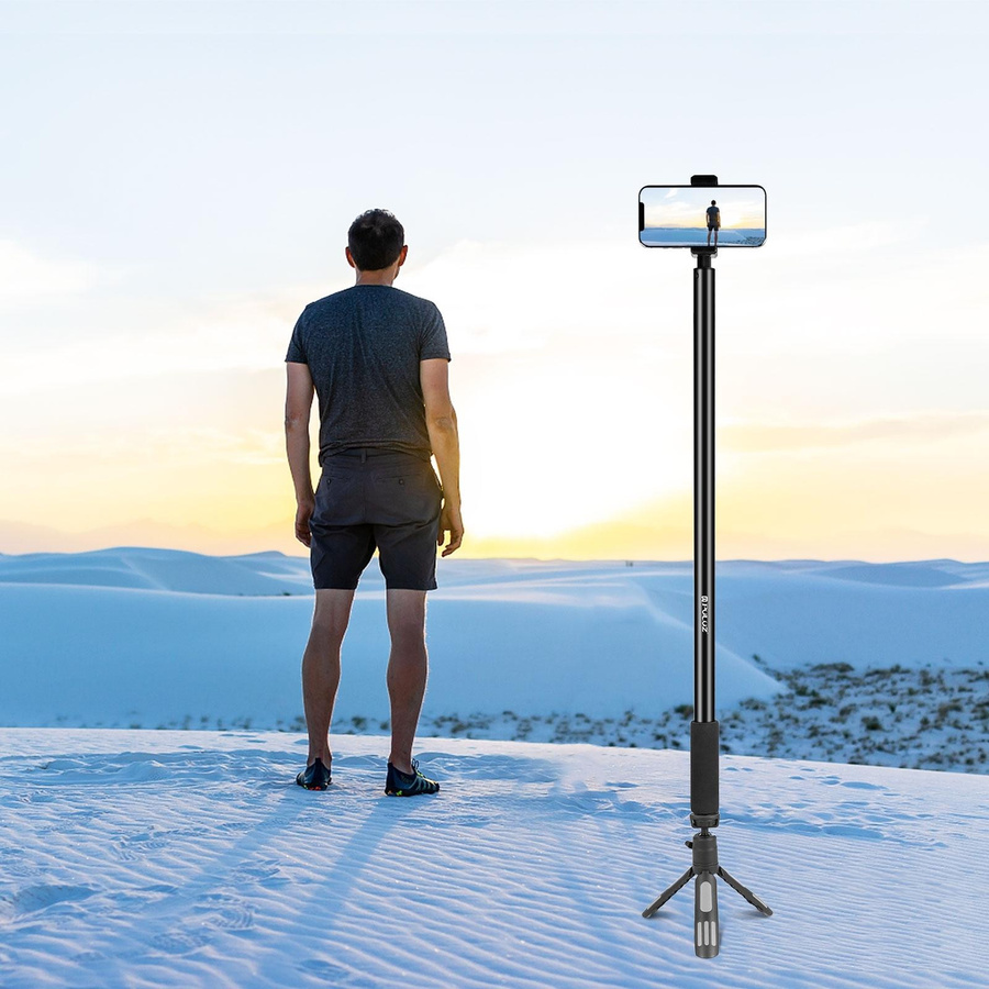 PULUZ Tragbarer Selfie-Stick aus Aluminiumlegierung, teleskopierbarer Selfie-Ständer, Schwarz, 3 Meter - Bild 4
