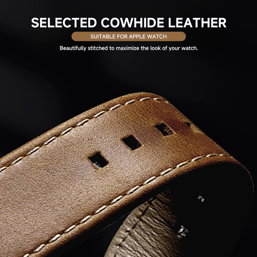 CAOWTAN Uhrenarmband Leder, Klassisch - Bild 5
