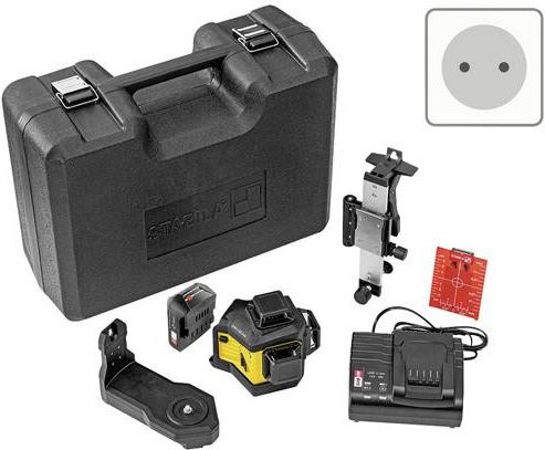 Stabila LAX 600 Multilinienlaser 12-V-System, 7-teiliges Set mit Akku und Ladegerät, selbstnivellierend, rote Laserlinien, Reichweite bis 30 m - Bild 1