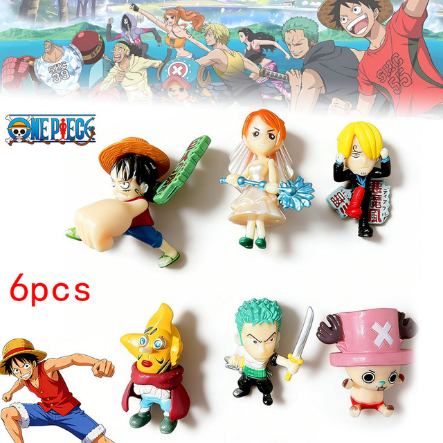 Bandai One Piece Figuren, 6-teiliges Set, PVC-Actionfiguren - Bild 1
