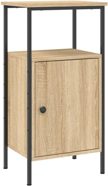 vidaXL Nachttisch im Industrie-Stil aus Holzwerkstoff und Eisen, Farbe Braun, B/T/H: 41 x 31 x 80 cm - Bild 1