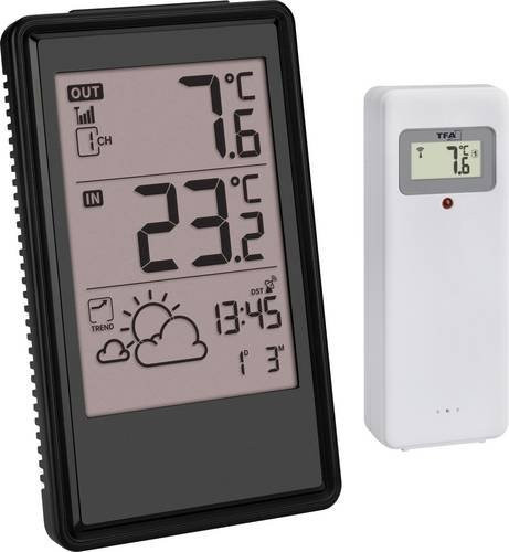 TFA Dostmann Funk-Wetterstation 35.1170.01 in Weiß mit 6 bis 12 Stunden Vorhersage und bis zu 3 Sensoren - Bild 1