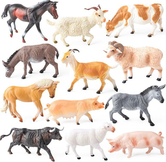 Oenux Bauernhof Modell Simulation Tiere, 4-teiliges Set, Actionfiguren - Bild 1