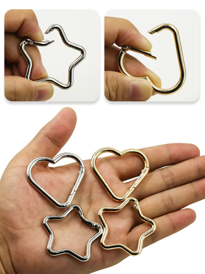 Unicrena Herzkarabiner, Silber, 4 Stück - Bild 6