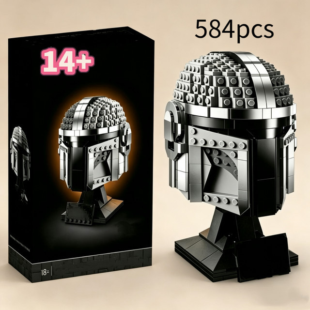 Potdemiel Star Wars Mandalorian Helm, Bausteine Modell, 584 Teile, ab 14 Jahre - Bild 1