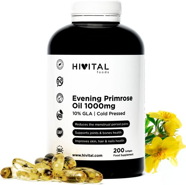 Hivital Nachtkerzenöl, 1000 mg, 200 Perlen, Damen - Bild 1