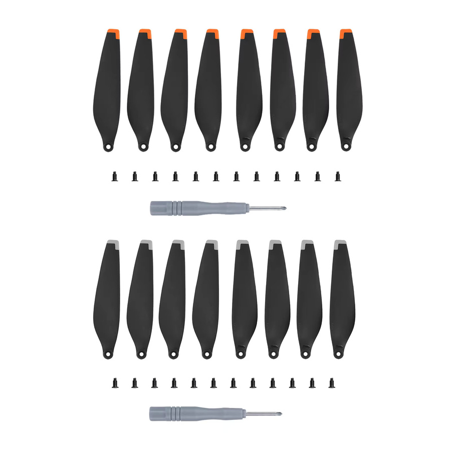 JOCESTYLE Ersatz-Rotorblätter Set für Mini 3 Drohne, 8 Stück geräuscharme Flügel mit Schrauben in Orange und Schwarz - Bild 4