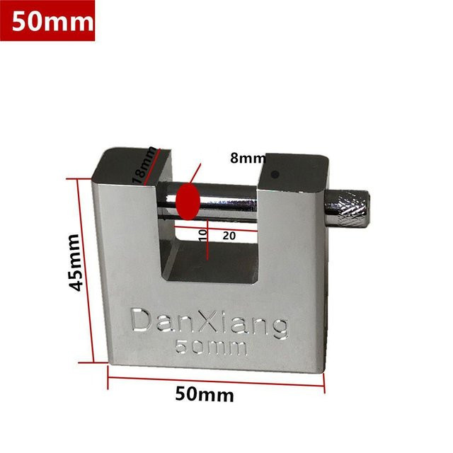Binchi Outdoor Product Schwerlast Rollladenschloss aus rostfreiem Edelstahl in Silber mit 3 Schlüsseln - Bild 1