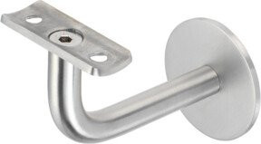 KWS Handlaufstütze 4570 mit gewölbter Auflage aus Edelstahl in Silber - Bild 1