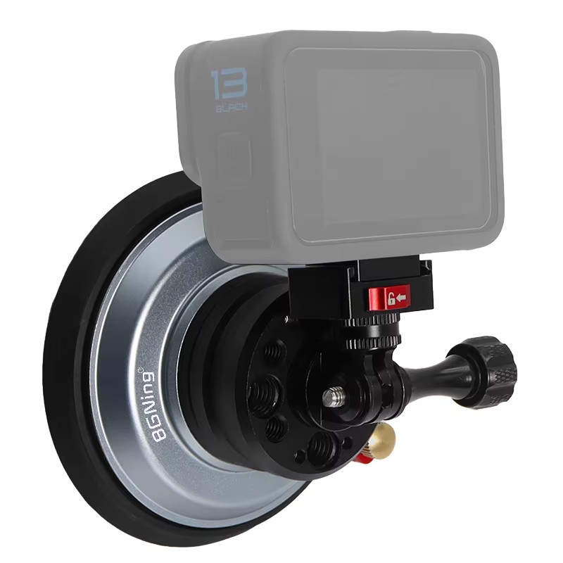 XT-XINTE Vakuum-Saugnapf-Autotelefonhalter in Schwarz mit magnetischer Quick-Release-Basis für GoPro, Insta360 OSMO 360 und Action 5 Pocket 3 - Bild 3