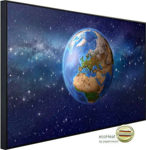 papermoon Infrarotheizung EcoHeat Planet Erde mit App-Steuerung und Überhitzungsschutz, bunt, Matt-Effekt - Bild 1