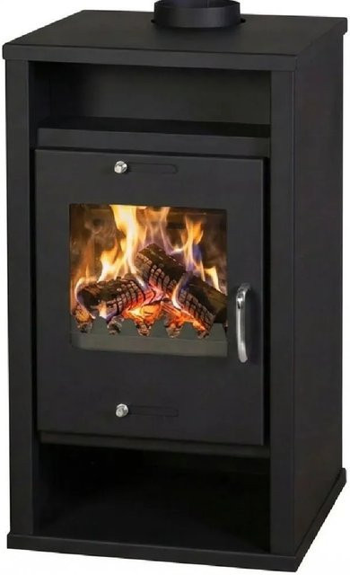 Victoria Kaminofen Deluxe Schwarz aus Stahl mit 9,6 kW Leistung - Bild 1