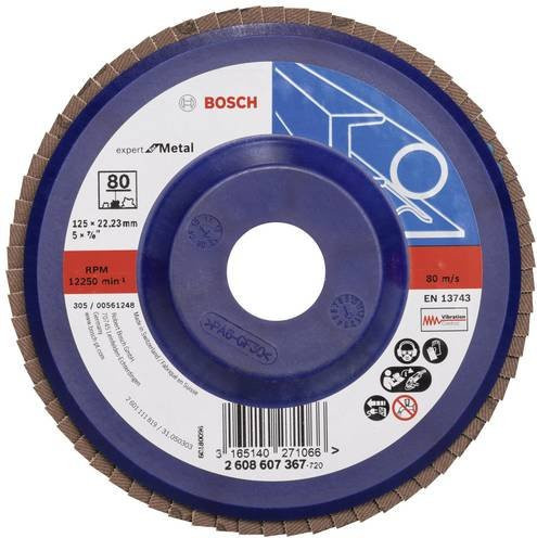 Bosch Expert Fächerschleifscheibe für Metall in Blau, Durchmesser: 125 mm - Bild 1