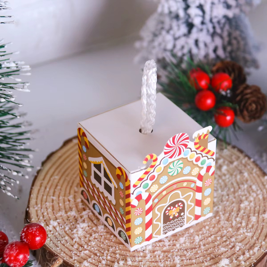 10er Set joy-enlife Weihnachts Geschenkkartons mit Santa Claus und Weihnachtsbaum Motiv in Multicolor zur Verpackung von Süßigkeiten und Cookies - Bild 3